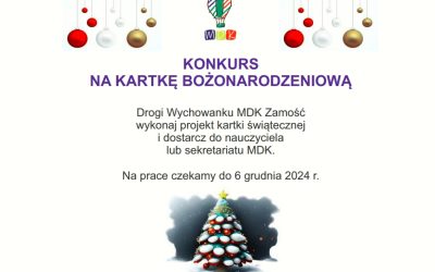Kartka bożonarodzeniowa- zaproszenie do konkursu