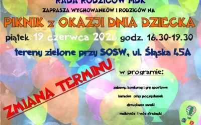 Piknik z okazji Dnia Dziecka w MDK- zmiana terminu