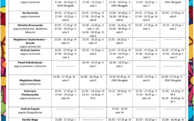 Plan zajęć w roku szkolnym 2026/2027