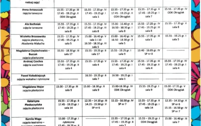 Plan zajęć w roku szkolnym 2026/2027