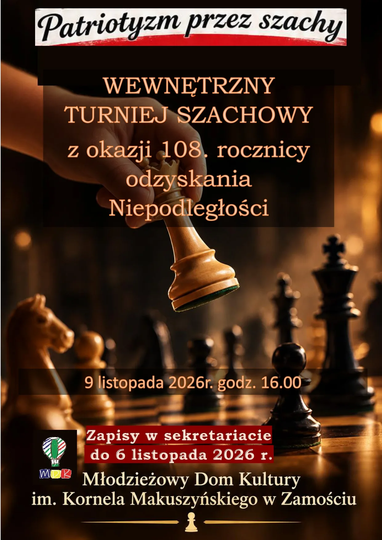 Plakat – turniej szachowy